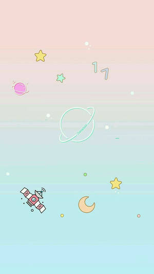 Star Planet Cute Iphone Lock Screen Wallpaper