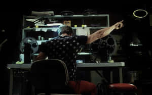 Star Shirt Man Projector Room Wallpaper