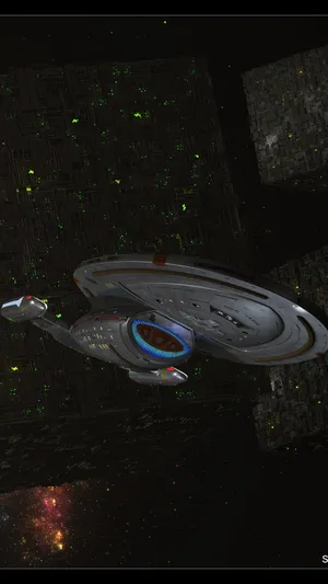 Star Trek Phone Enterprise Space Objects Wallpaper