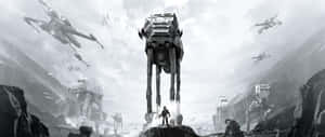 Star Wars 2560 X 1080 Black White Wallpaper