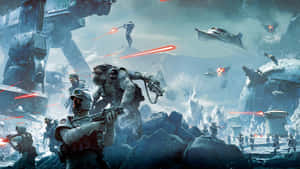 Star Wars Battle Scene Ultra Wide Wallpaper