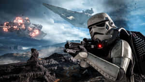 Star Wars Battle Scene Ultra Wide Wallpaper