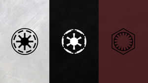 Star Wars Logos In Different Colors Wallpaper