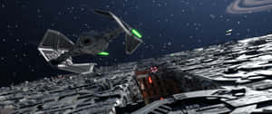 Star Wars Space Battle Ultra Wide Wallpaper