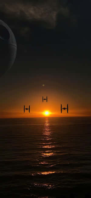 Star Wars Sunset Silhouettes Wallpaper