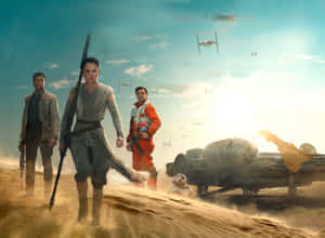 Star Wars The Force Awakens Main Cast Wallpaper