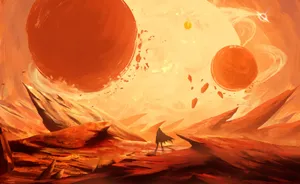 Star Wars Visions Desolate Planet Landscape Wallpaper