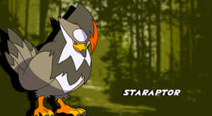 Staraptor In The Forest Wallpaper