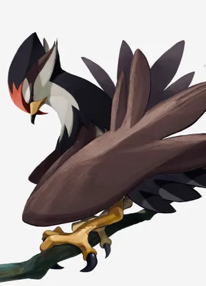 Staraptor On A Branch Wallpaper