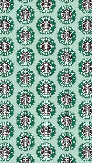 Starbucks Pattern Logo Iphone Wallpaper
