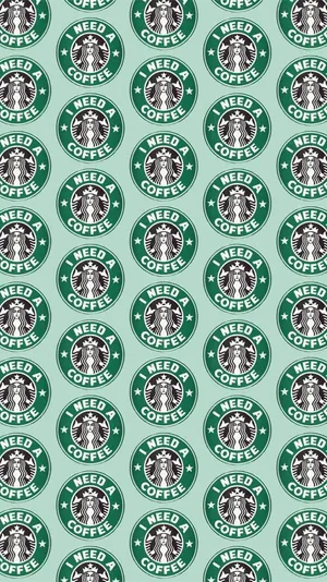 Starbucks Pattern Logo Iphone Wallpaper