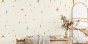 Starburst Pattern Wallpaper Bedroom Decor Wallpaper