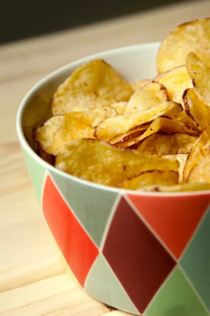 Starchy Potato Chips Snacks Wallpaper