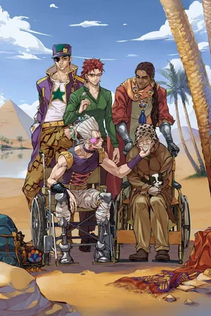 Stardust Crusaders Unleashing Their Stand Powers Wallpaper