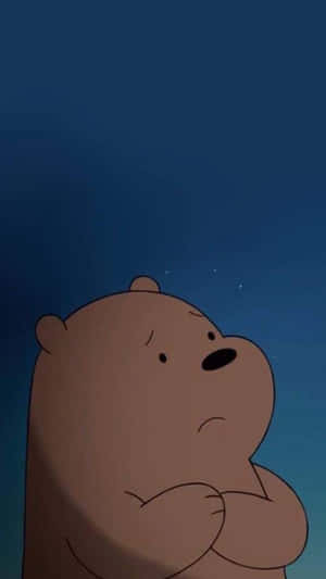 Stargazing Brown Bear We Bare Bears Wallpaper