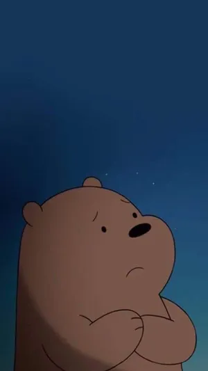 Stargazing Brown Bear We Bare Bears Wallpaper