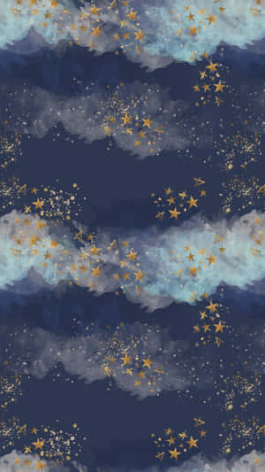 Starry Glaucous Aesthetic Pattern Wallpaper