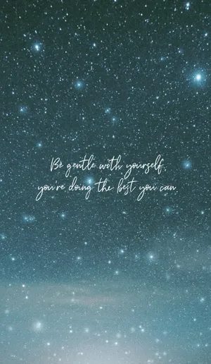 Starry Inspirational Quote Wallpaper