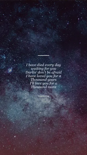 Starry Love Quote Backdrop Wallpaper