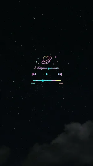 Starry_ Music_ Player_ Screen Wallpaper