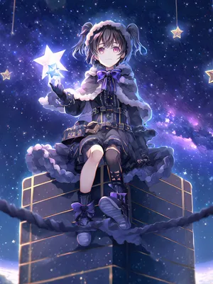 Starry Night Anime Magic Wallpaper