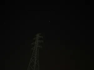 Starry Night Electric Tower Wallpaper