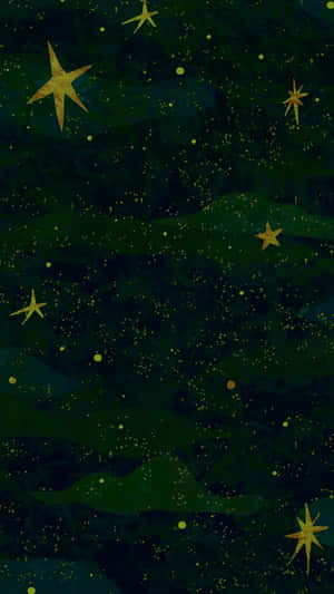 Starry Night Fabric Pattern Wallpaper
