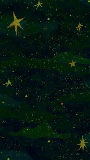 Starry Night Fabric Pattern Wallpaper