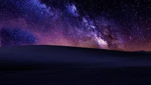 Starry Night Over Desert Wallpaper