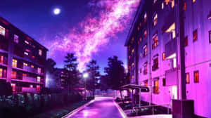 Starry Night Over Modern Apartments.jpg Wallpaper