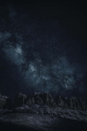 Starry_ Night_ Over_ Mountain_ Range.jpg Wallpaper