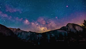 Starry_ Night_ Over_ Mountain_ Range Wallpaper