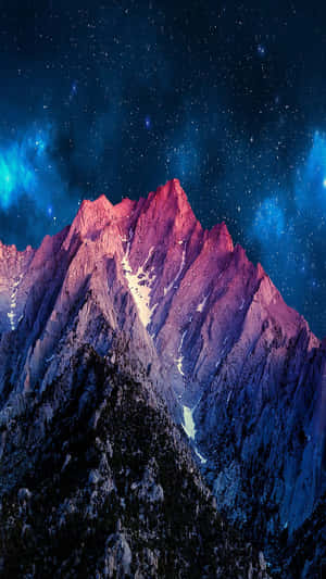 Starry_ Night_ Over_ Purple_ Mountain_ Peaks Wallpaper