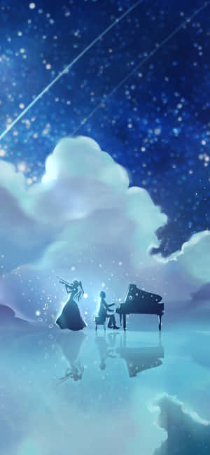 Starry Night Piano Duet Wallpaper