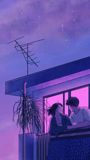 Starry Night Romance90s Anime Aesthetic.jpg Wallpaper