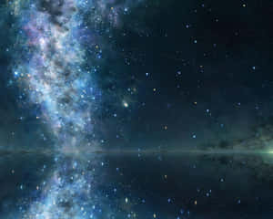 Starry_ Night_ Sky_ Reflection Wallpaper