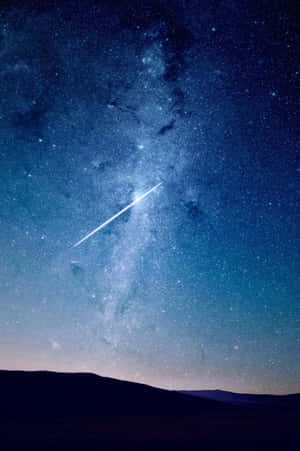 Starry Night Sky Shooting Star Wallpaper