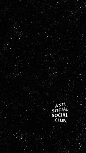 Starry Night Sky With Anti Social Club Iphone Wallpaper