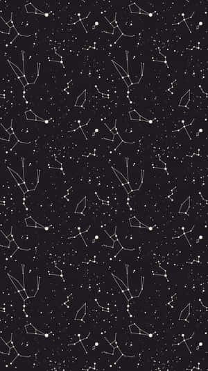 Starry Night Sky With Constellations Wallpaper