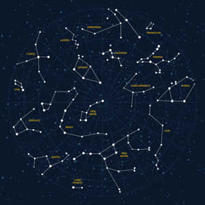 Starry Night Sky With Vibrant Constellations Wallpaper