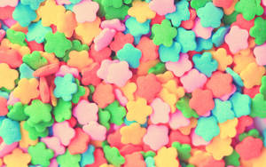 Starry Pastel Candies Wallpaper