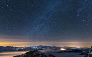 Stars Above The Snowy Alps 4k Ultra Hd Landscape Wallpaper