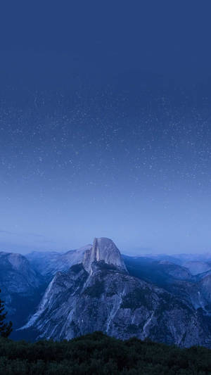 Stars And Mountains At Yosemite Iphone Wallpaper