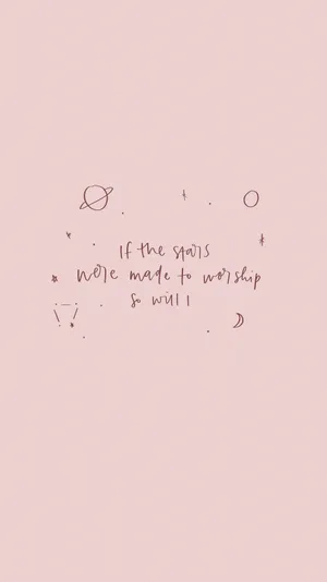 Stars Worship Quote Aesthetic Wallpaper