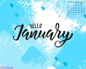 Start The New Year With Hello January Wallpaper
