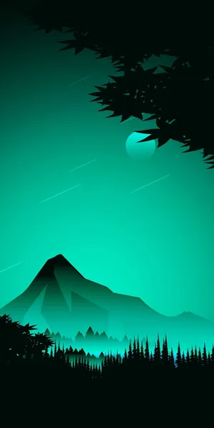 Static Digital Art Mountain Wallpaper