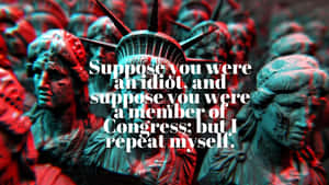 Statueof Liberty Congress Quote Wallpaper