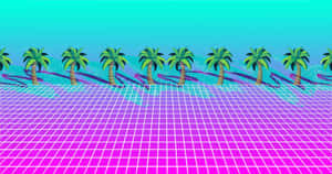 Stay Connected And Stylish With The New Vaporwave Tablet Wallpaper