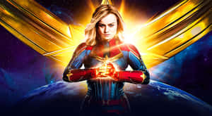 Stay Up To Date With The Awesome Captain Marvel On Your Ipad Wallpaper