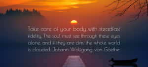 Steadfast Sunset Inspirational Quote Wallpaper